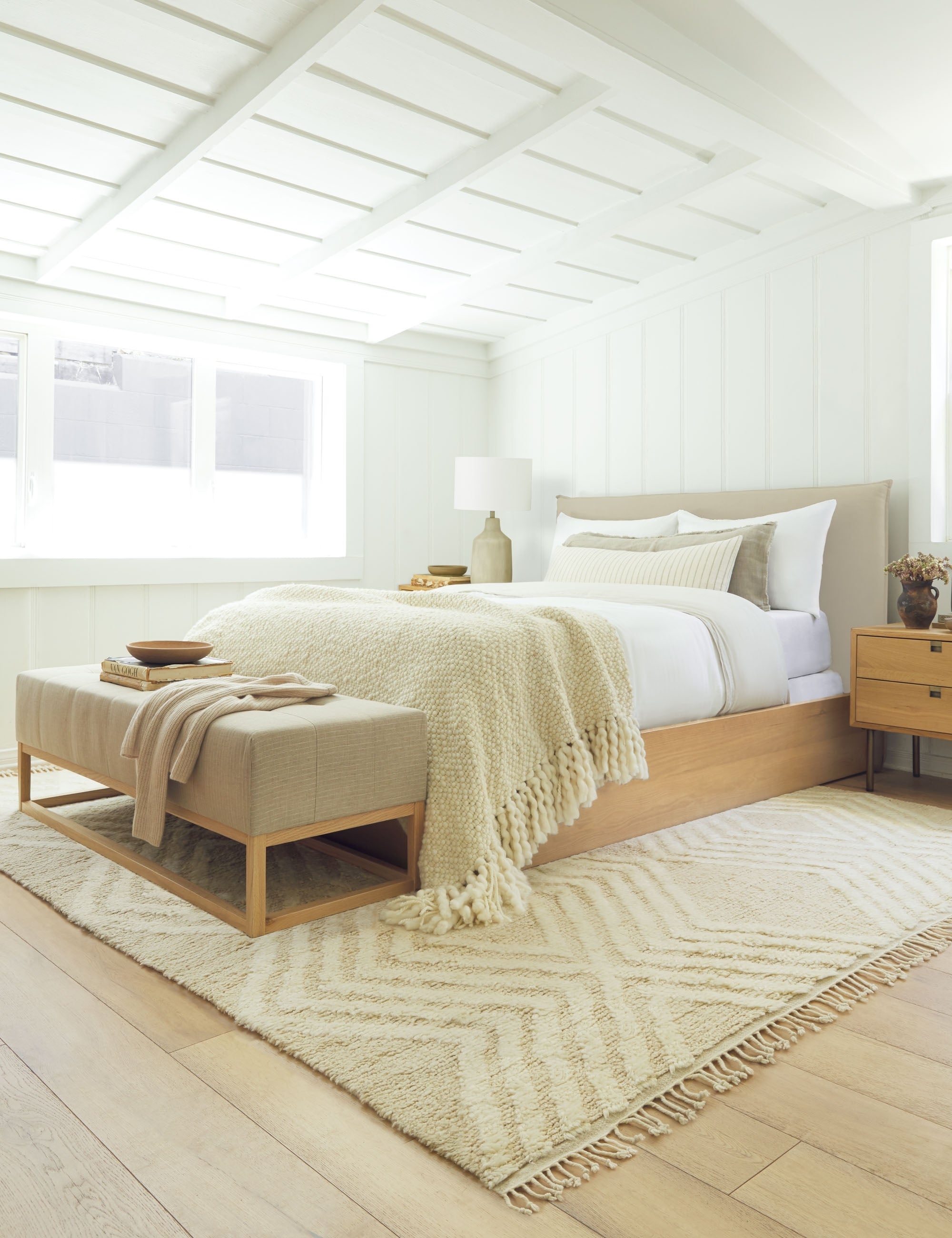 Jenni Kayne Cabin Wool Rug - Soft & Cozy Handmade Area Rug for Living Room, Bedroom - Perfect for Rustic & Modern Home Decor