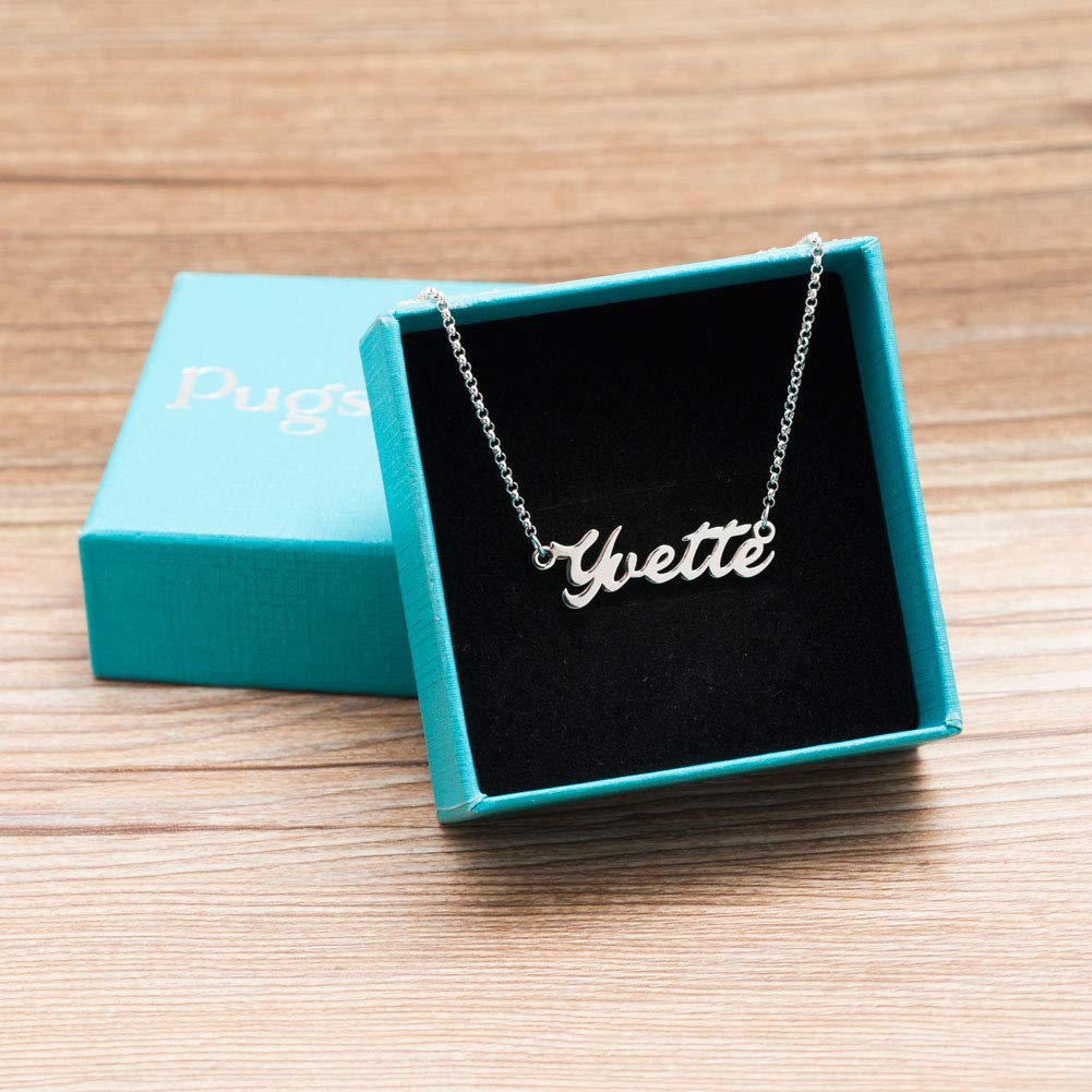 Personalized Silver Plated Name Necklace for Women - Custom Couple Gift - Perfect for Anniversaries, Valentine's Day & Romantic Occasions
