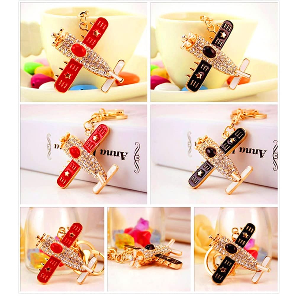 Sparkling Crystal Car & Airplane Keychain - Elegant Handbag Charm for Women | Perfect Gift for Girls, Travel Enthusiasts & Fashion Lovers | Birthday, Graduation & Friendship Present