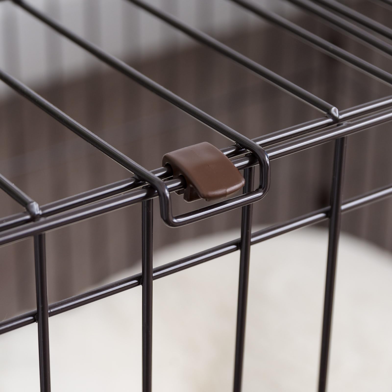 IRIS Large Wire Deluxe Dog Crate - 42 Inch Heavy Duty Metal Pet Cage for Medium to Large Dogs - Perfect for Home, Travel & Training Use