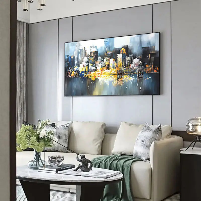 Urban Landscape Painting #UL 003 - Modern Wall Art for Home & Office Decor - Perfect for Living Room, Bedroom or Workspace