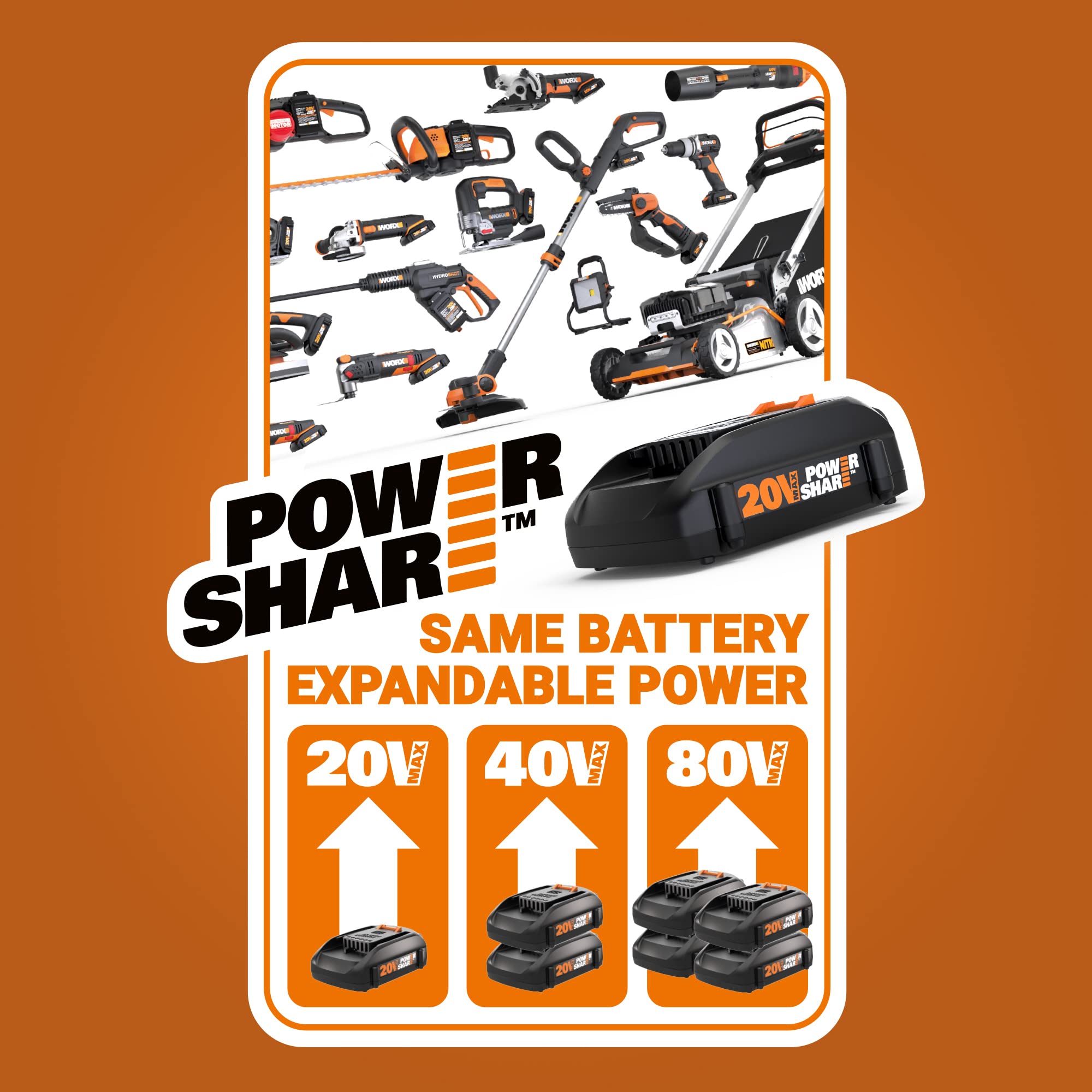 Worx 20V Cordless Sliding Miter Saw - Tool Only - Perfect for Woodworking, DIY Projects & Construction Work