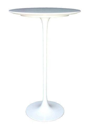 Eero Saarinen Tulip Table - 24 Inch Round Cocktail Height Dining Table | Mid-Century Modern Design for Living Room, Bar or Restaurant Decor