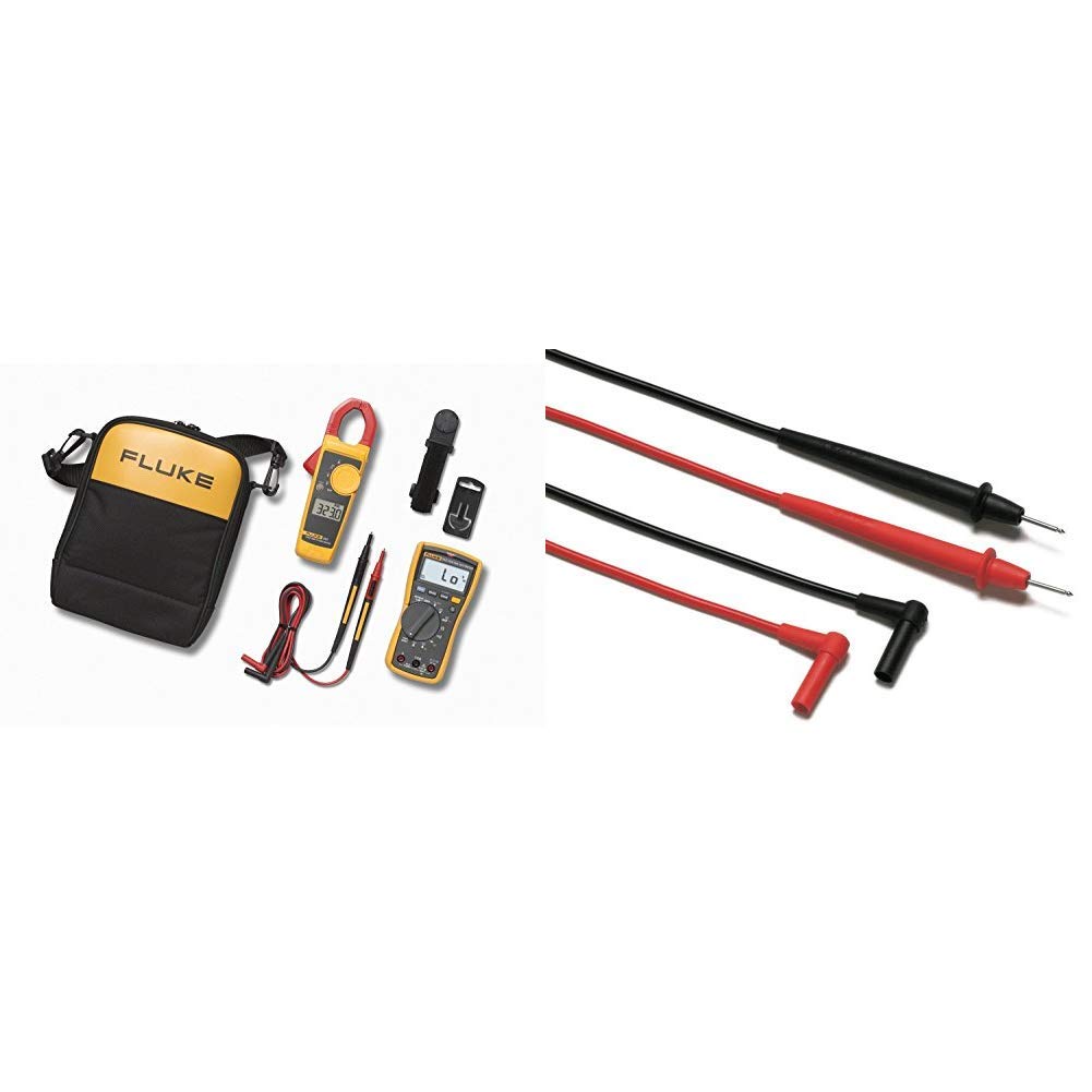 Fluke 117/323 KIT Digital Multimeter and Clamp Meter Combo with FLUTL75 Test Leads - Professional Electrical Testing Tools for Electricians, HVAC Technicians & DIY Home Repairs