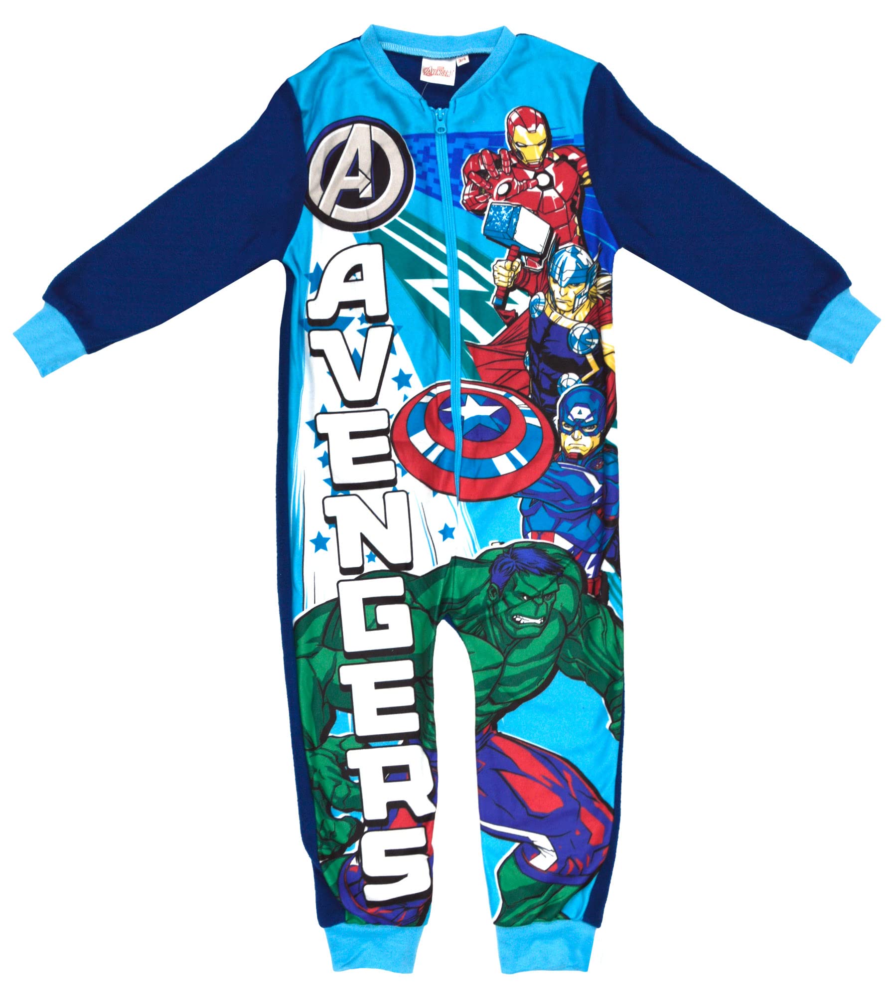 Marvel Avengers Fleece Onesie for Boys - Kids All-in-One Pajama Set - Superhero Costume for Halloween & Christmas Gifts