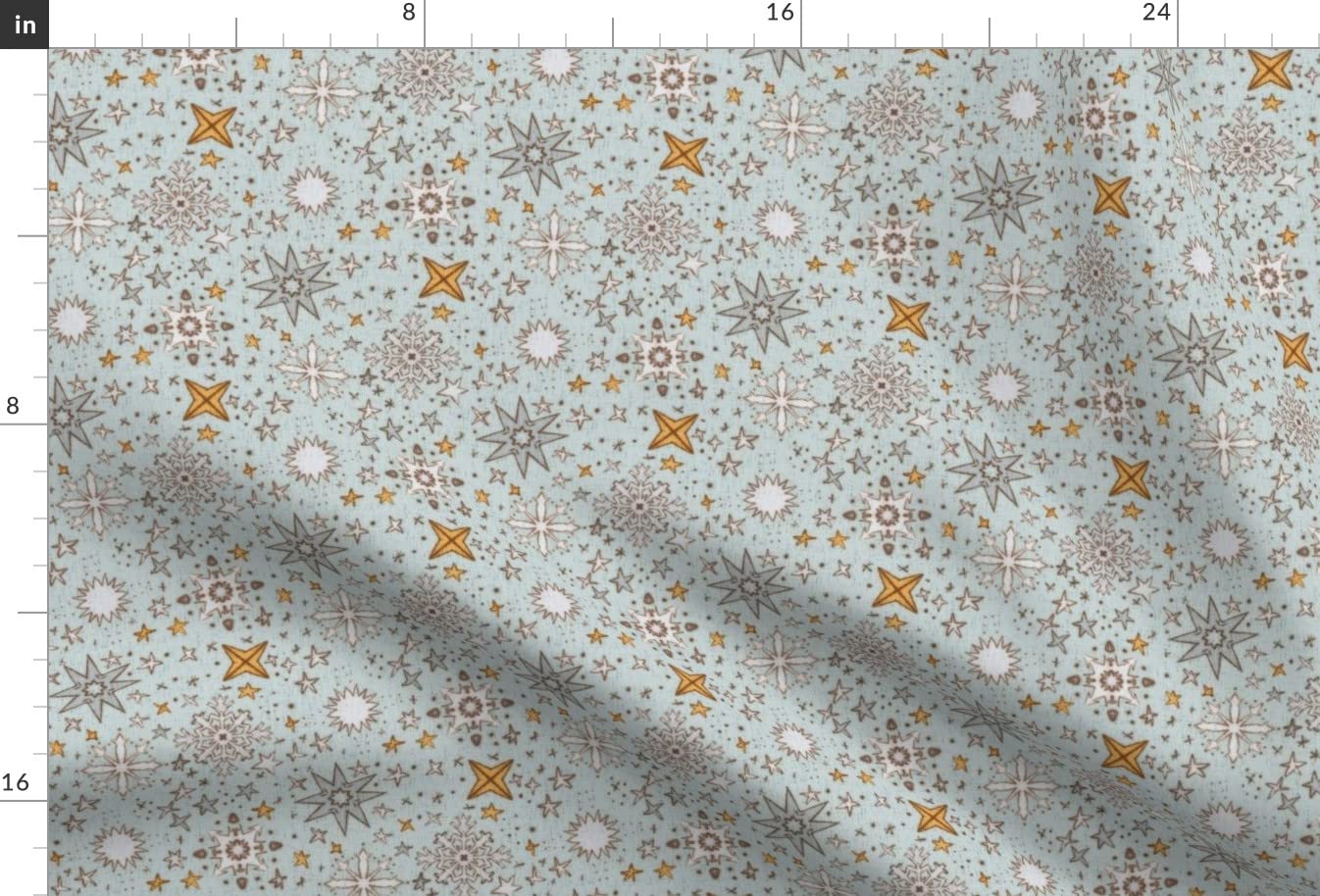 Premium Crystals Azure Printed Minky Fabric Fat Quarter - Soft Plush Material for Sewing Baby Blankets, Quilt Backing & DIY Plush Toys - Perfect for Nursery Decor & Handmade Gifts