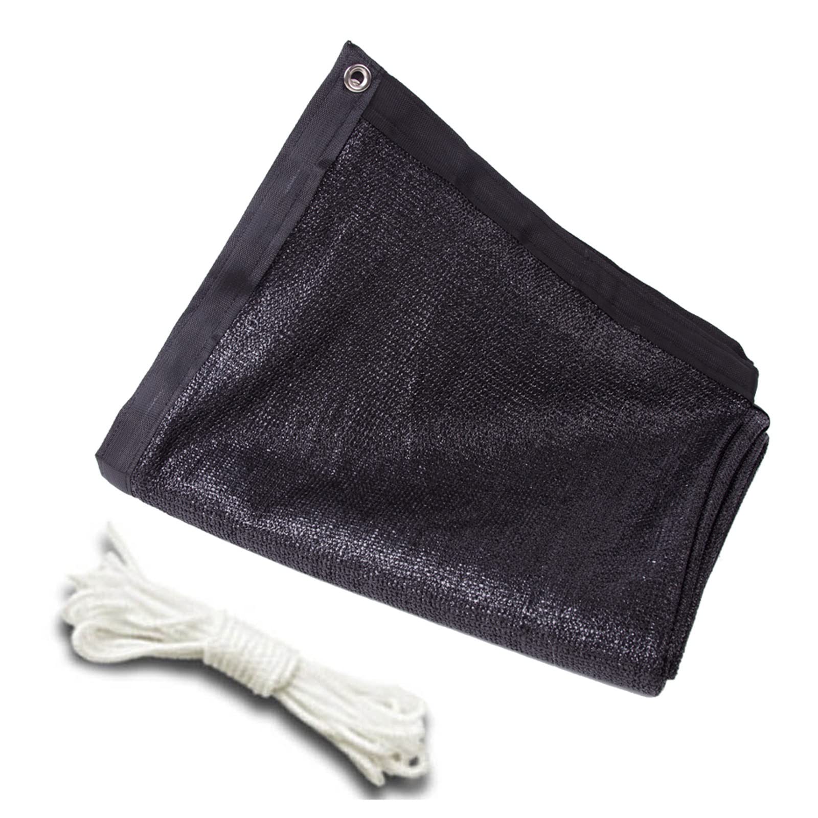 Premium UV-Resistant Sun Shade Cloth - Heavy Duty HDPE Mesh Tarp with Reinforced Grommets for Pergola, Deck, Patio & Greenhouse | Heat Protection Outdoor Shade Net (Black) - Perfect for Backyard, Garden & Poolside Relaxation