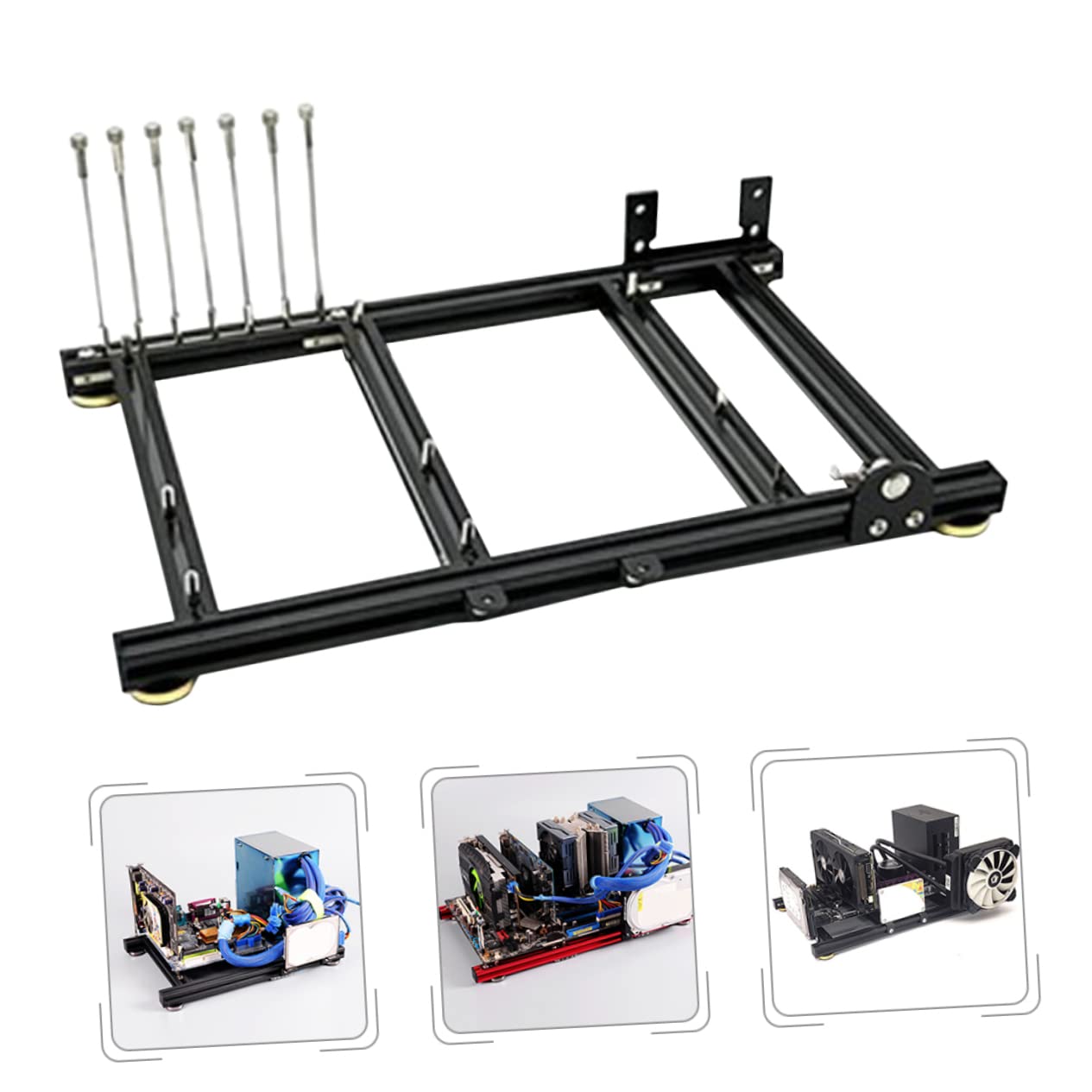 KOMBIUDA Aluminum PC Case - ATX/Micro-ATX/Mini-ITX Motherboard Compatible Computer Chassis with Tempered Glass Side Panel | Perfect for Gaming Rigs, Workstations & Home Office Setups