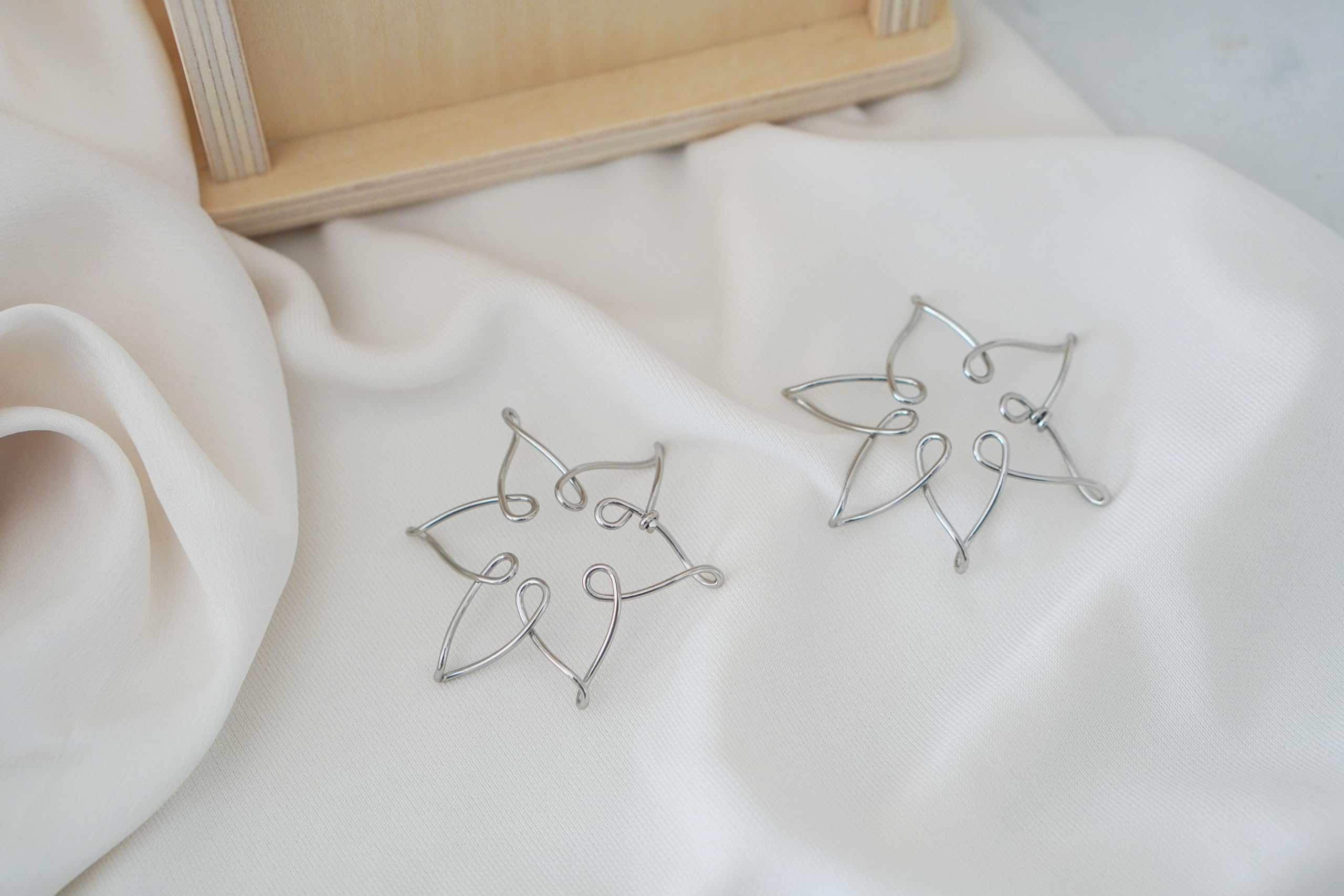 Star Flower Non-Piercing Nipple Clamp Jewelry for Women - Fake Body Piercing Accessory (Silver) | Sensual Lingerie Enhancer & Intimate Wear Fashion Statement