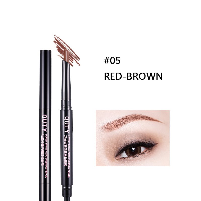QUTY Waterproof Eyebrow Pencil - Long Lasting, Smudge Proof, Natural Look - Perfect for Daily Makeup, Gym, and Outdoor Activities