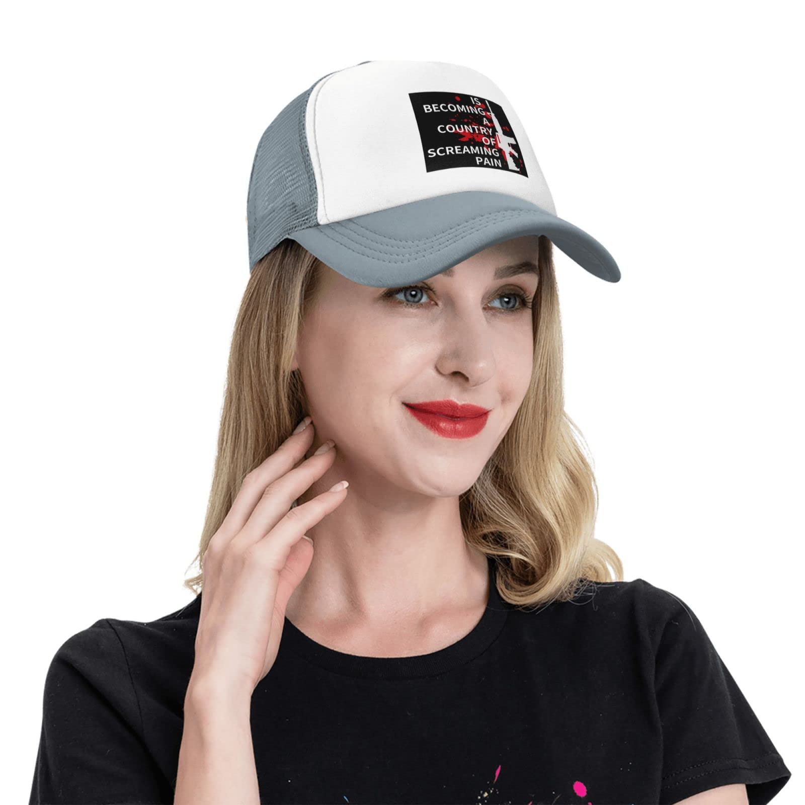 Unisex Anti-Gun Violence Trucker Hat with American Flag - End Gun Violence & Protect Kids - Adjustable Dad Cap for Men & Women - Perfect for Protests, Awareness Events & Everyday Wear