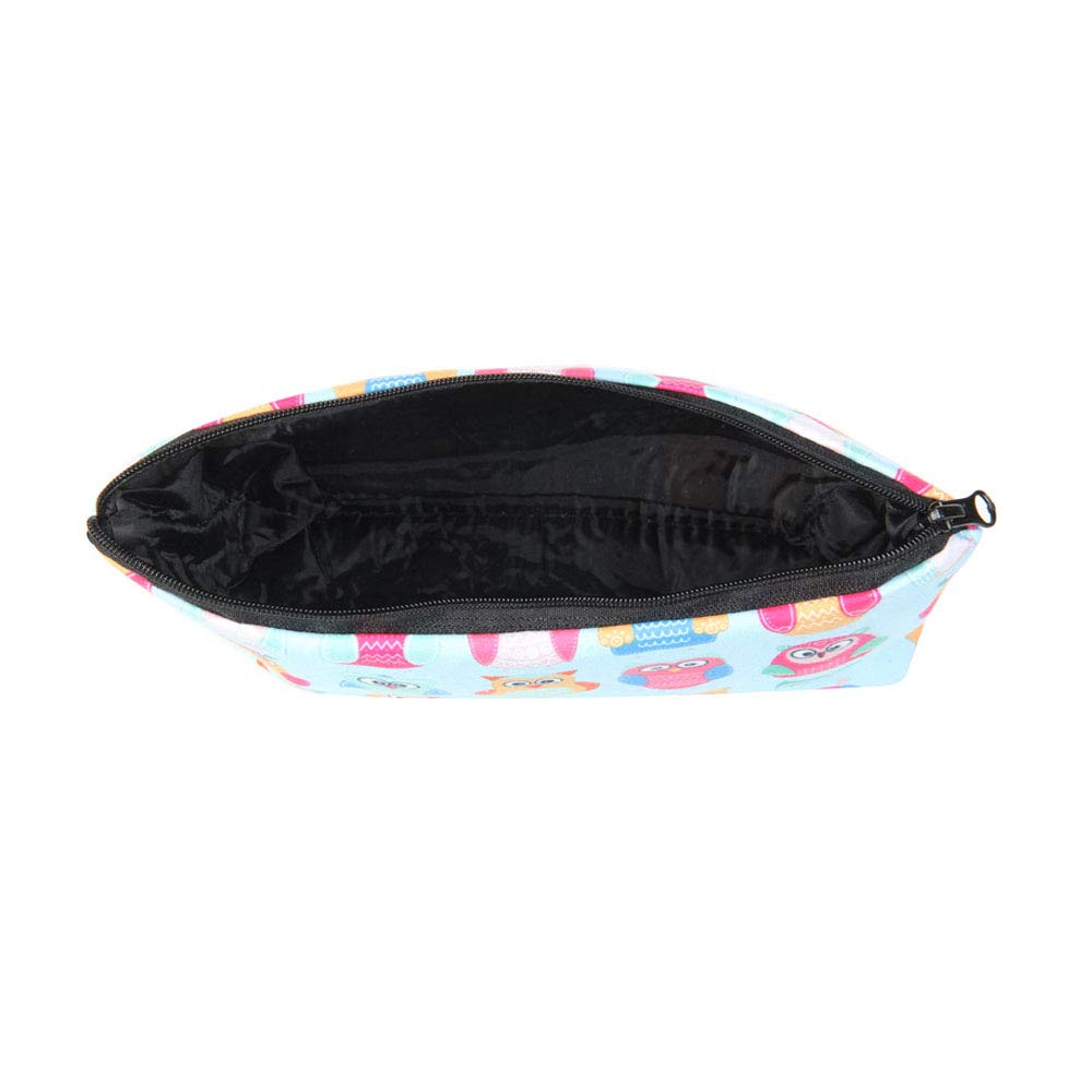 ASCHAR Adorable Waterproof Makeup Bag for Women - Roomy Travel Cosmetic Organizer with Owls Design, Perfect Toiletry Pouch for Gifts & Travel Accessories | Great for Daily Use, Vacations & Beauty Storage (Style 863)