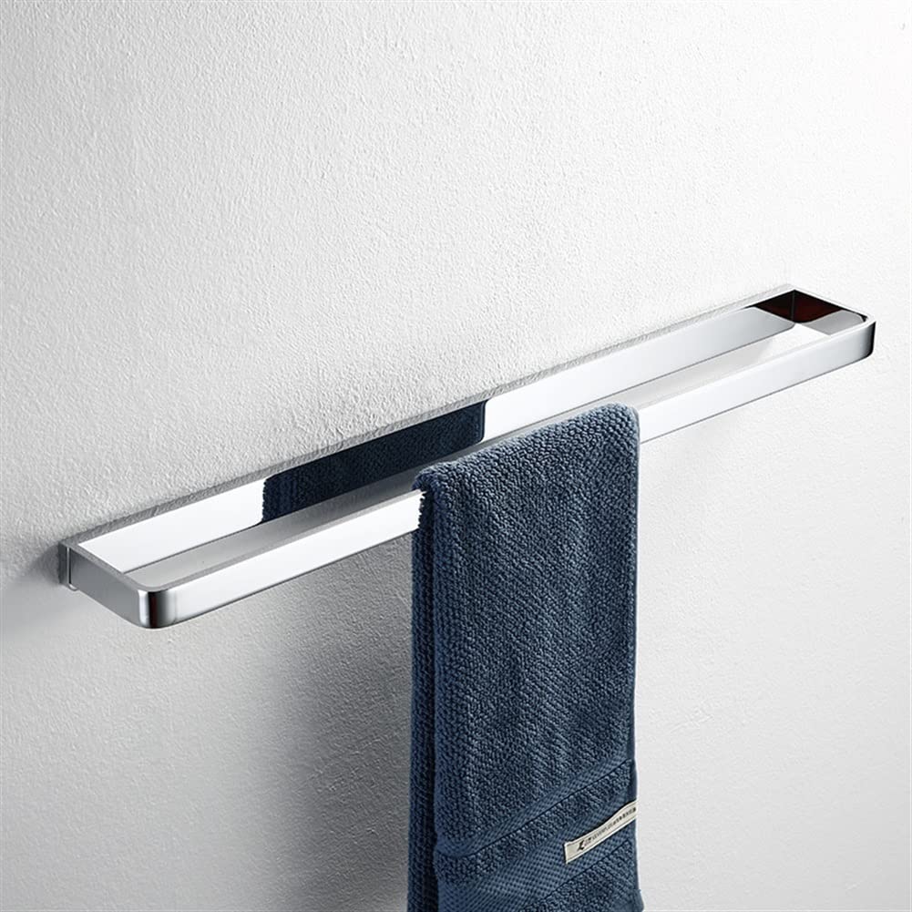 Premium All-Copper Bathroom Towel Rack - 50cm Single Rod Wall-Mounted Towel Rail - Durable Bathroom Hardware for Spa, Hotel & Home Decor (Brushed Nickel Finish) - Perfect for Bathrooms, Powder Rooms & Luxury Vanities
