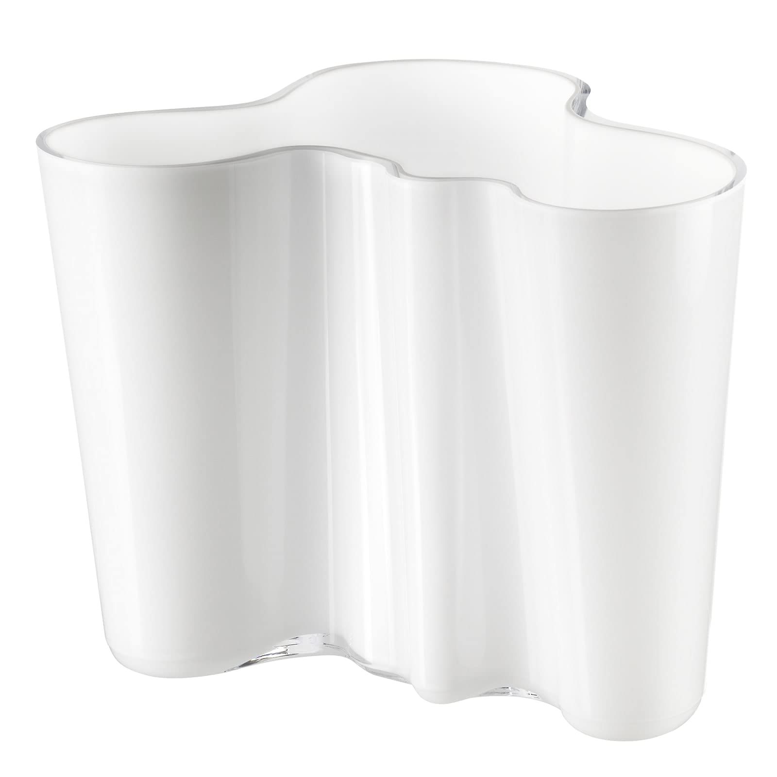 Iittala Alvar Aalto 160mm White Vase - Modern Scandinavian Home Decor for Living Room, Dining Table & Office Desk