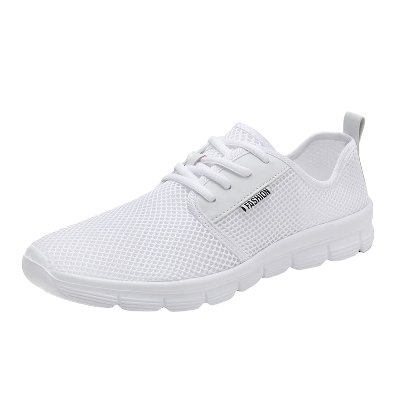 **Lightweight Breathable Men's Sneakers - Fashion Lace-Up Woven Mesh Shoes for Men & Couples - Size 12 - Perfect for Running, Walking & Casual Wear**