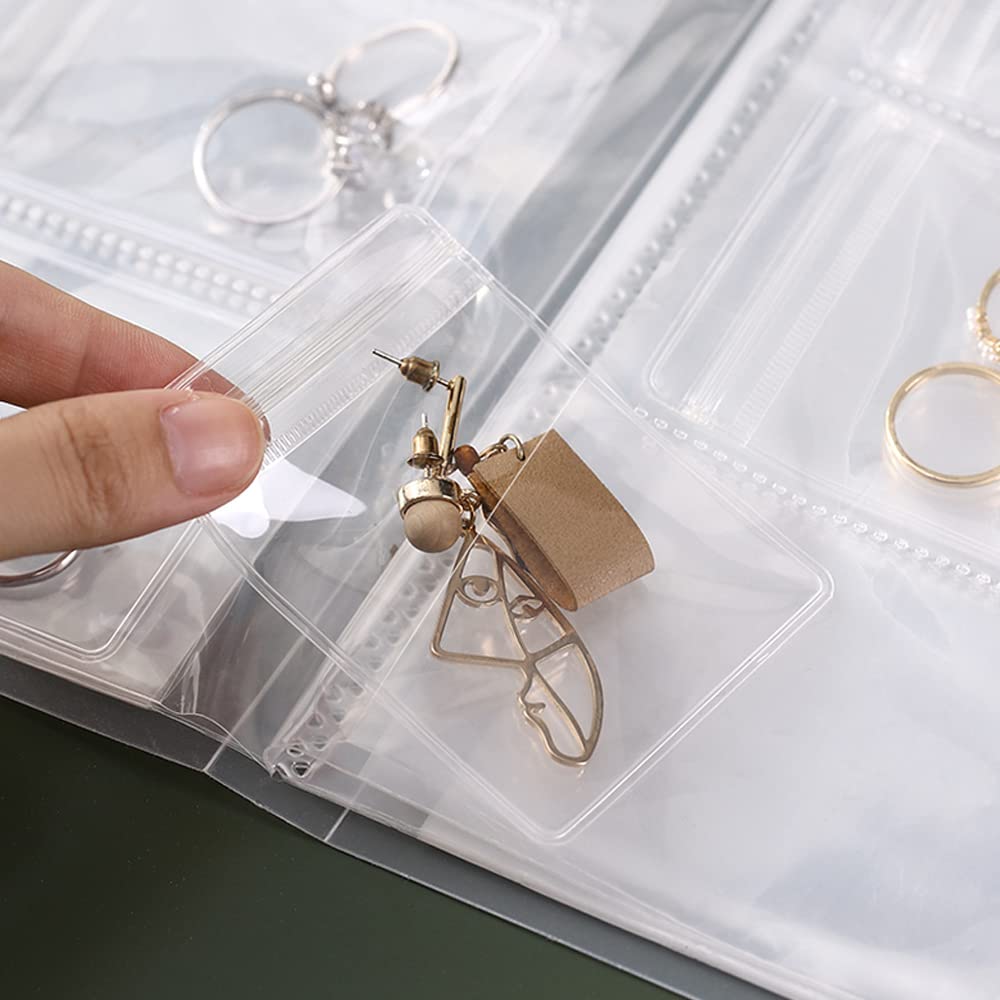 Transparent Jewelry Storage Book Organizer - 84 Grids + 30 Bags for Earrings, Necklaces, Bracelets & Rings | Portable Anti-Oxidation Jewelry Case | Perfect for Travel, Home & Gift Giving