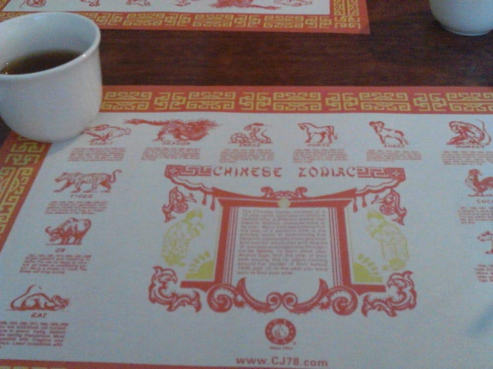 Chinese Zodiac Paper Placemats (100 Pack) - 12 Animal Signs Disposable Table Decorations for Lunar New Year, Birthday Parties & Festive Dining Events