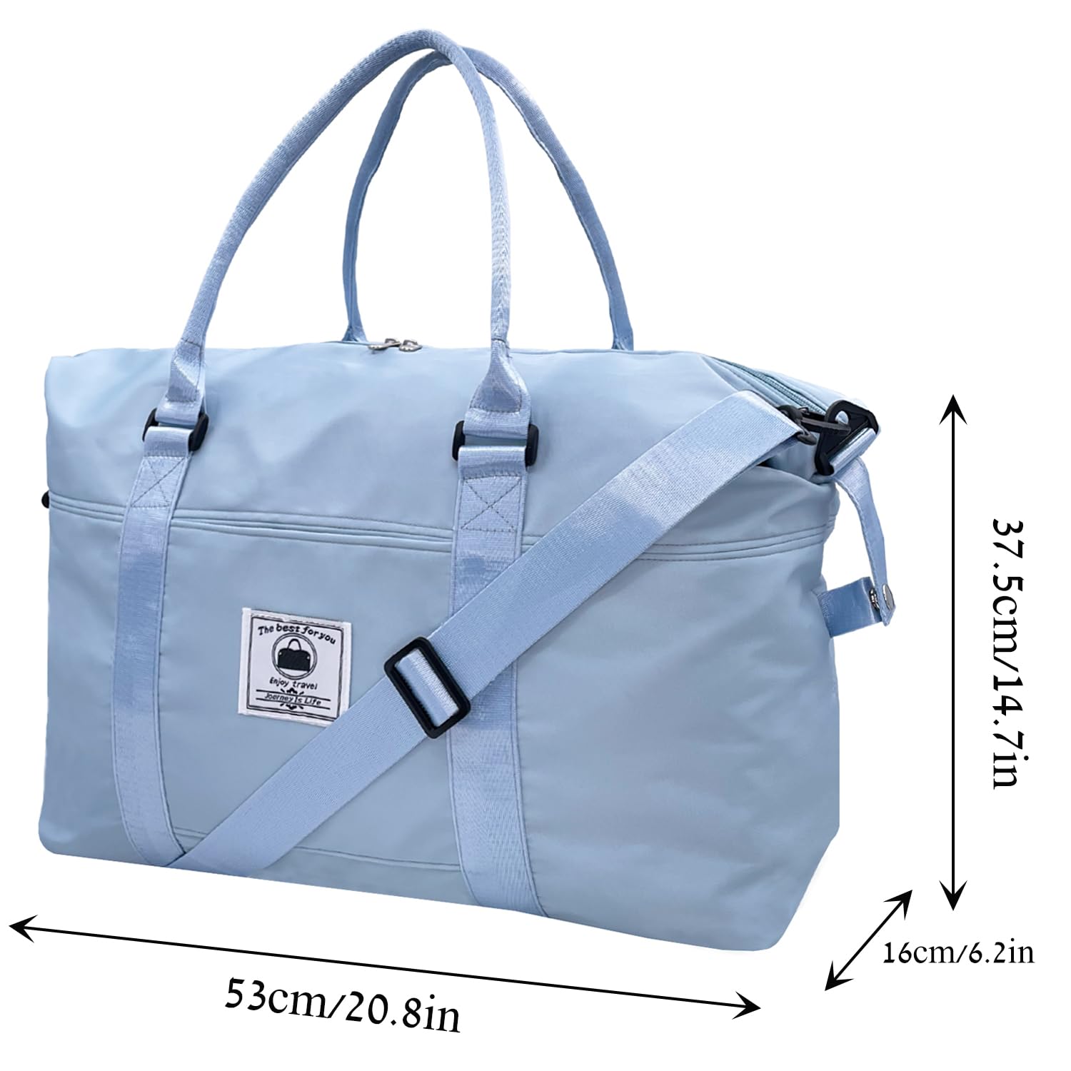 Waterproof Travel Duffle Bag for Women & Men - Sport Gym Tote with Wet Pocket - Perfect for Overnight Trips, Weekend Getaways & Workout Sessions