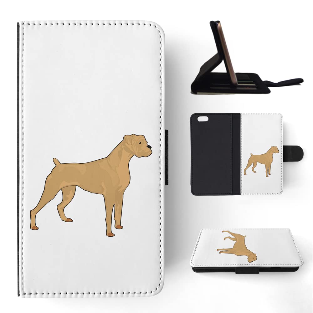 Boxer Dog Pattern Flip Wallet Phone Case for Apple iPhone 6/6S - Stylish Protective Cover with Card Slots | Perfect for Daily Use, Travel & Hands-Free Convenience