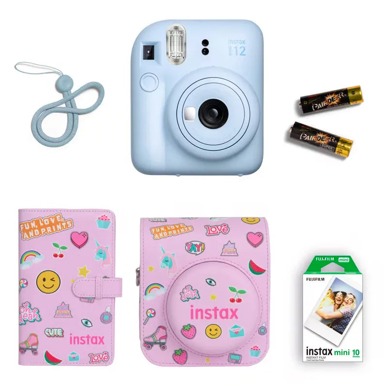 Fujifilm Instax Mini 12 Instant Camera Bundle with 2 Free Gifts - Perfect for Parties, Travel & Memorable Moments