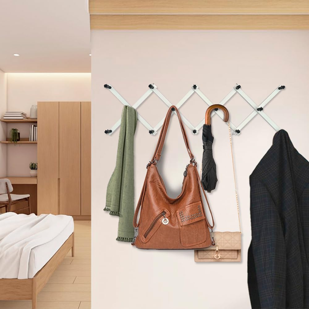 14-Peg Wall Hanger Organizer for Hats & Coats - Space Saving Storage Solution