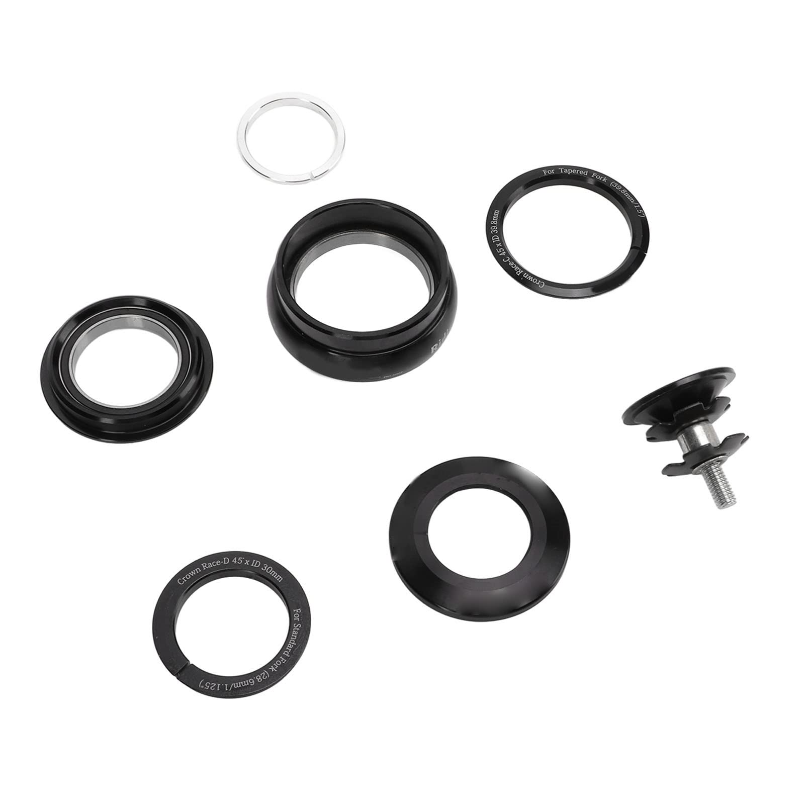 BTIHCEUOT Bike Headset Bearings - CNC Machined DH506F Headset for Small Tapered Tube (44/50.6mm) Frame | Durable Mountain Bike & Road Bike Components for Smooth Steering