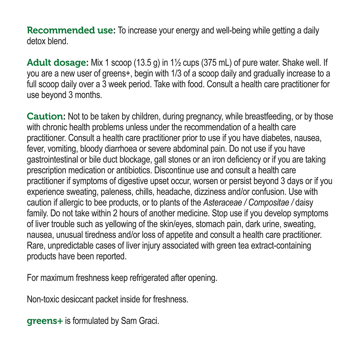 Genuine Health Greens+ Daily Detox Superfood Powder - Green Apple Flavor 14.3oz (406g) for Immune Support & Energy Boost | Perfect for Smoothies, Juices & Wellness Routines
