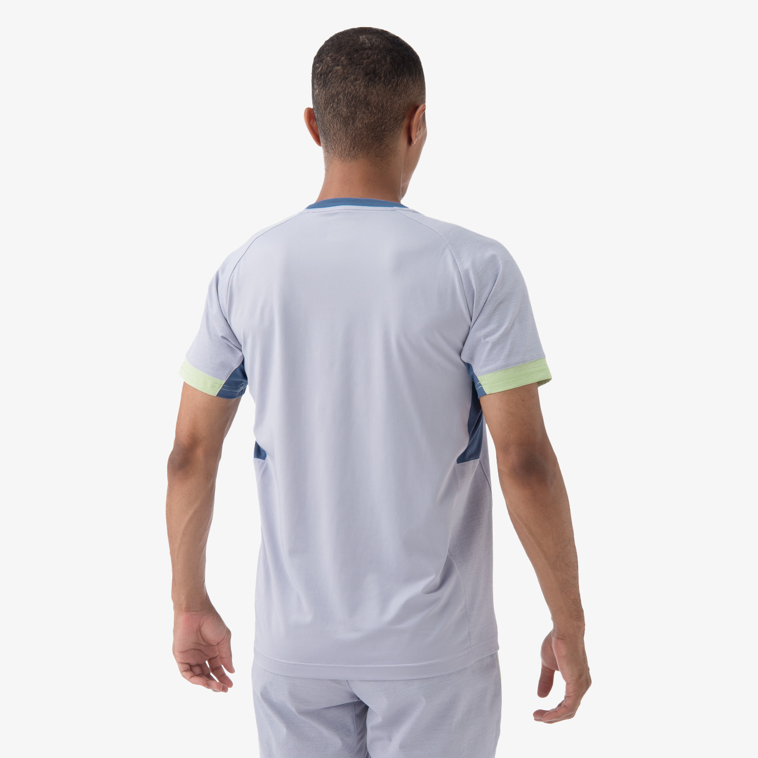 Yonex Men's Breathable Crew Neck Tennis Shirt - Lightweight Quick-Dry Sports Tee for Running & Gym Workouts (Mist Blue, Medium) - Perfect for Tennis, Training & Casual Wear