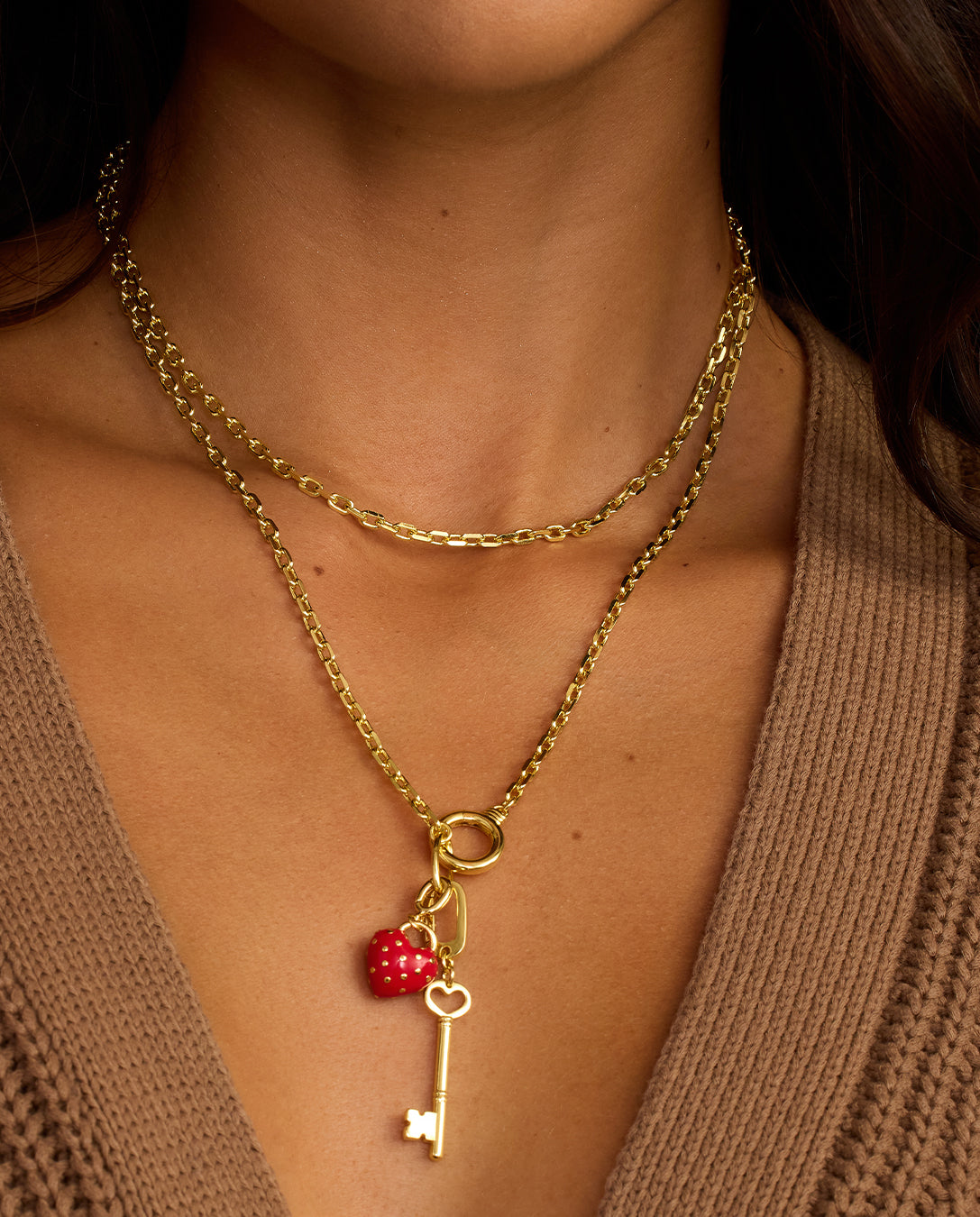 Asher Mini Key to My Heart Necklace - Dainty Gold Key Pendant for Women - Perfect Gift for Valentine's Day, Anniversary & Mother's Day - Everyday Jewelry & Special Occasion Wear
