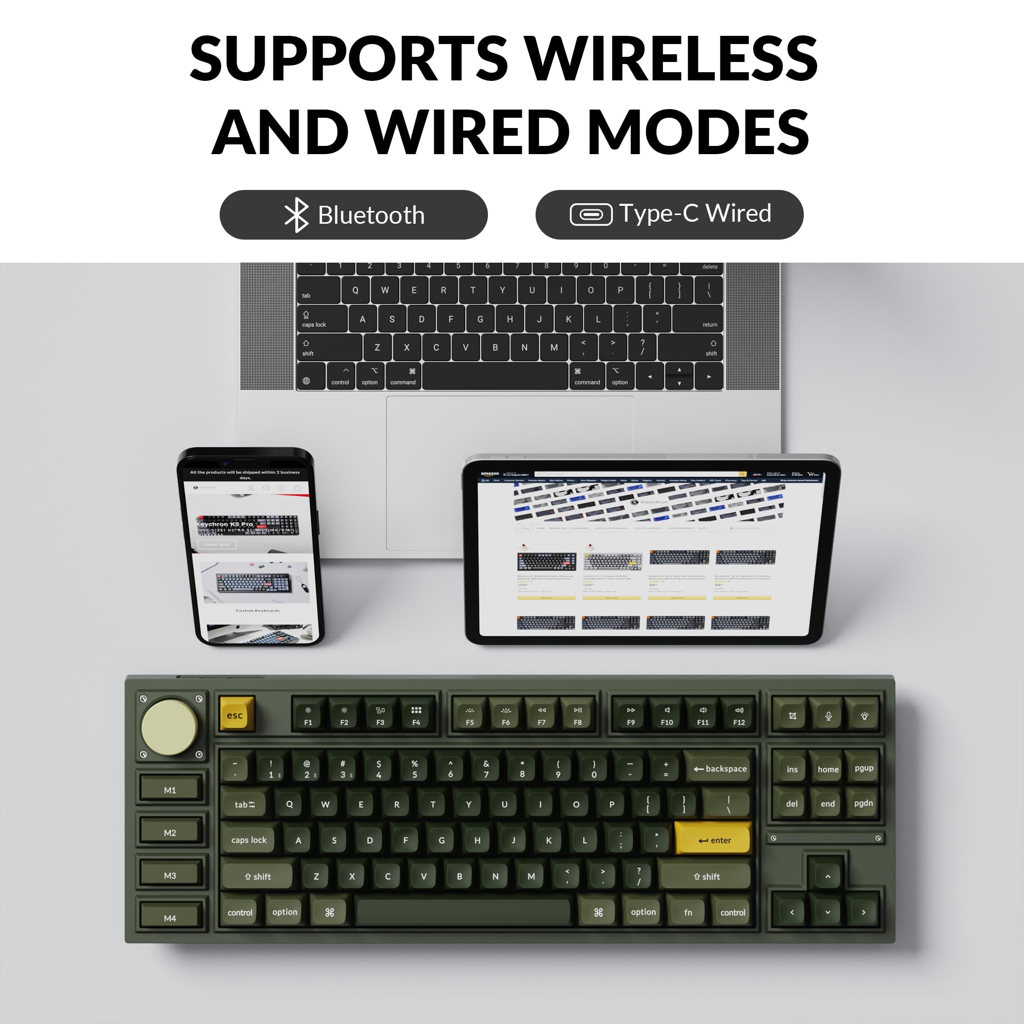 Keychron Q3 Pro SE Wireless Custom Mechanical Keyboard - Full Aluminum, QMK Programmable, TKL Layout, Bluetooth/Wired RGB, Hot-Swappable K Pro Red Switches (Mac/Windows/Linux Compatible) - Perfect for Gaming, Coding & Office Work