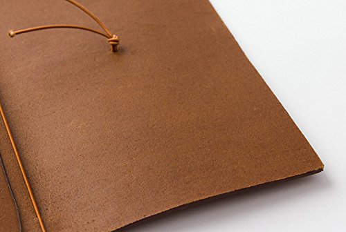 DESIGNPHIL Traveler's Notebook - Regular Size Camel Leather Journal 15193006 | Perfect for Travel, Diary Writing & Sketching