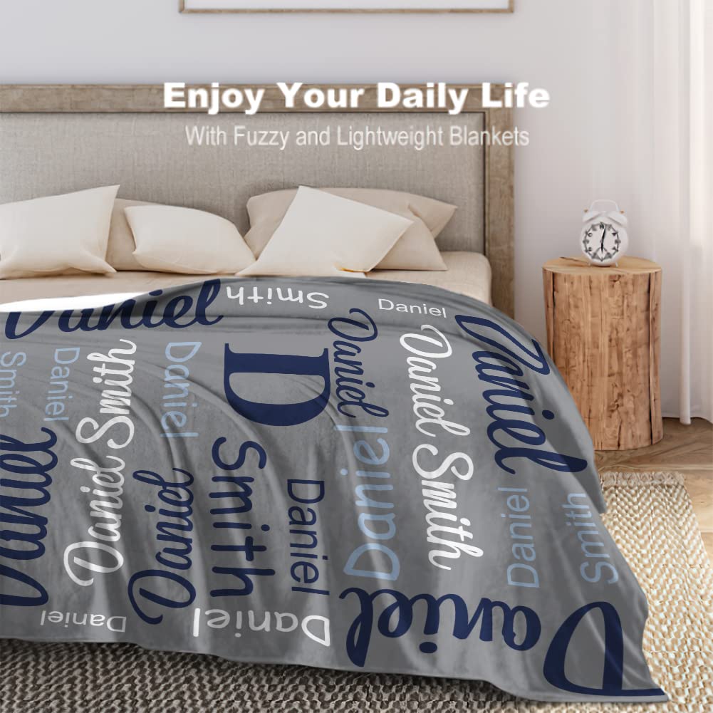 Personalized Baby Blankets with Custom Name - Soft Yoke Style Swaddle Blankets for Newborns, Toddlers & Kids | Perfect Baby Shower Gift & Birthday Present for Boys & Girls | Nursery Essential, Travel Companion & Keepsake Blanket