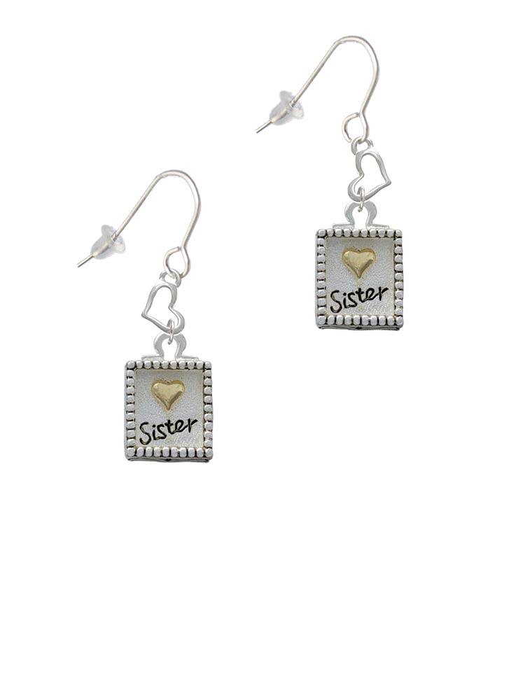 Delicate Goldtone Heart French Earrings for Women – Perfect Sister Jewelry Gift for Birthdays, Anniversaries & Special Occasions