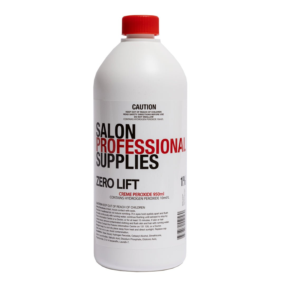 SPS Creme Peroxide Zero Lift 950ml - Professional Hair Lightening & Bleaching Cream for Salon & Home Use - Perfect for Blonde Highlights, Balayage & Color Correction
