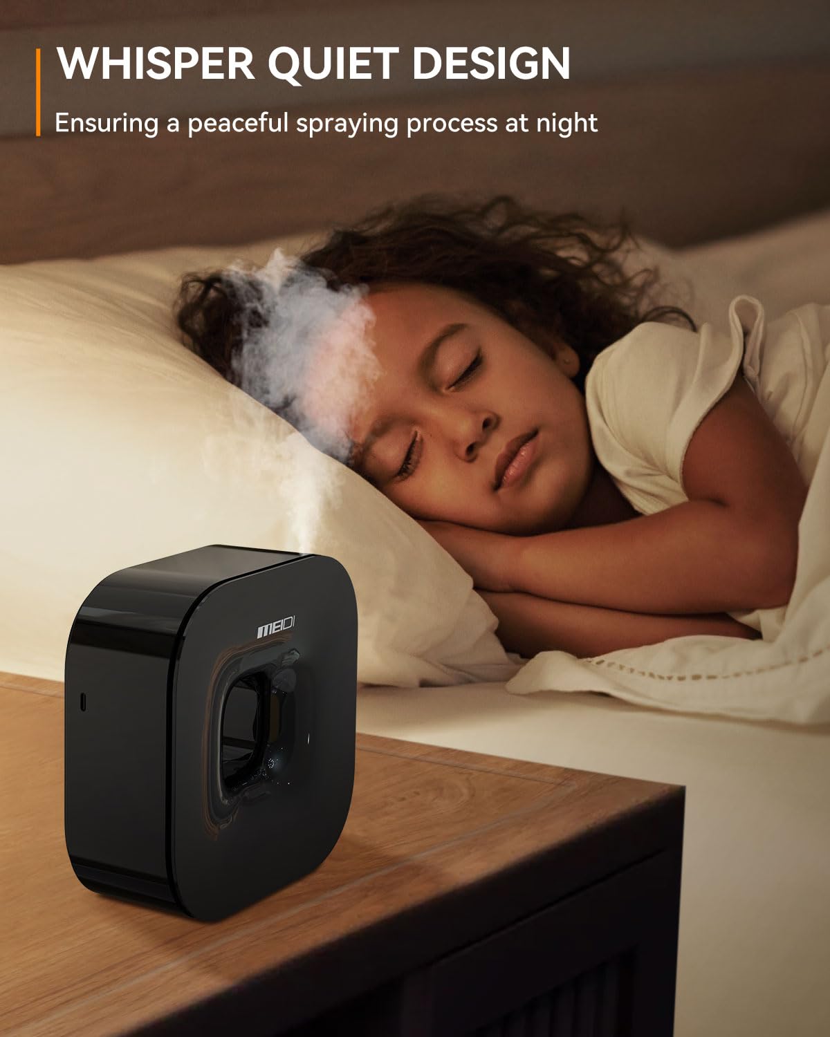 MEIDI Bluetooth Essential Oil Diffuser - Cordless Aromatherapy Device with App Control, Smart Timer, Hang-up Design | Wide Coverage for Home, Office, Spa & Travel | Black | Perfect for Relaxation, Yoga & Sleep Therapy