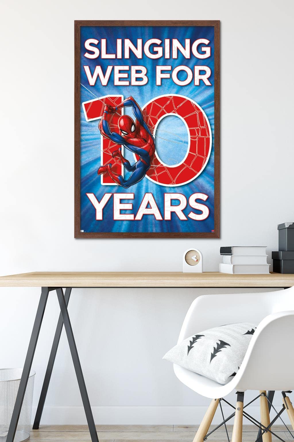 Marvel Spider-Man Happy 10th Birthday Framed Wall Poster - 34