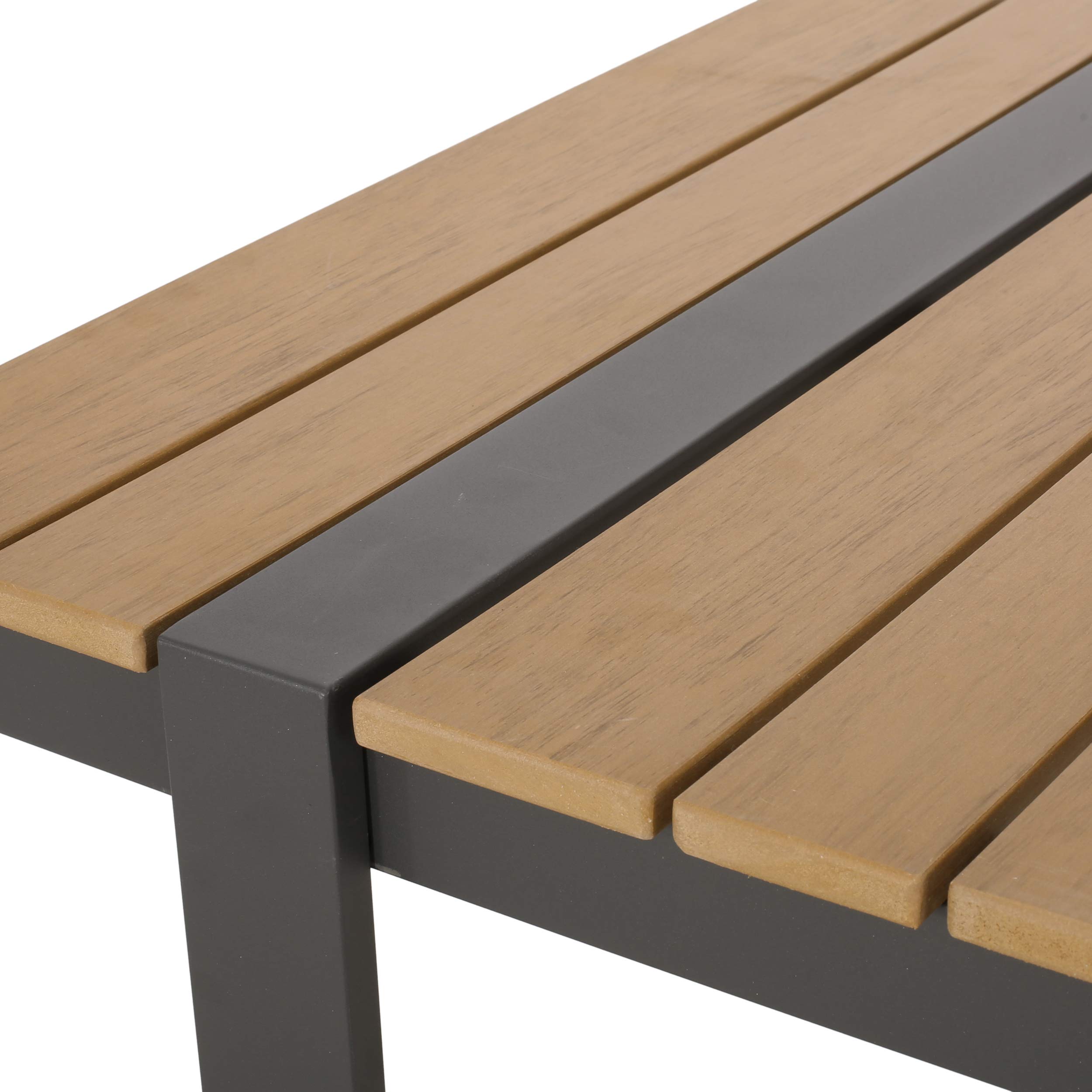 Christopher Knight Home Outdoor Dining Table - Weather-Resistant Gray & Natural Finish - Perfect for Patio, Garden, and Backyard Entertaining
