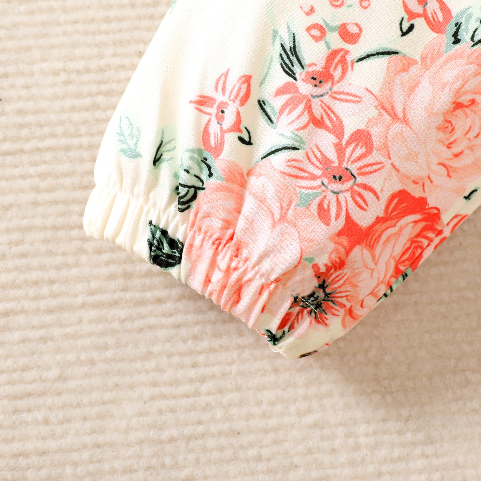 Newborn Baby Girl Clothes Set - Floral Romper & Pants with Headband | Winter Outfit for Infants 0-3 Months | Photo Shoots, Family Gatherings & Daily Wear