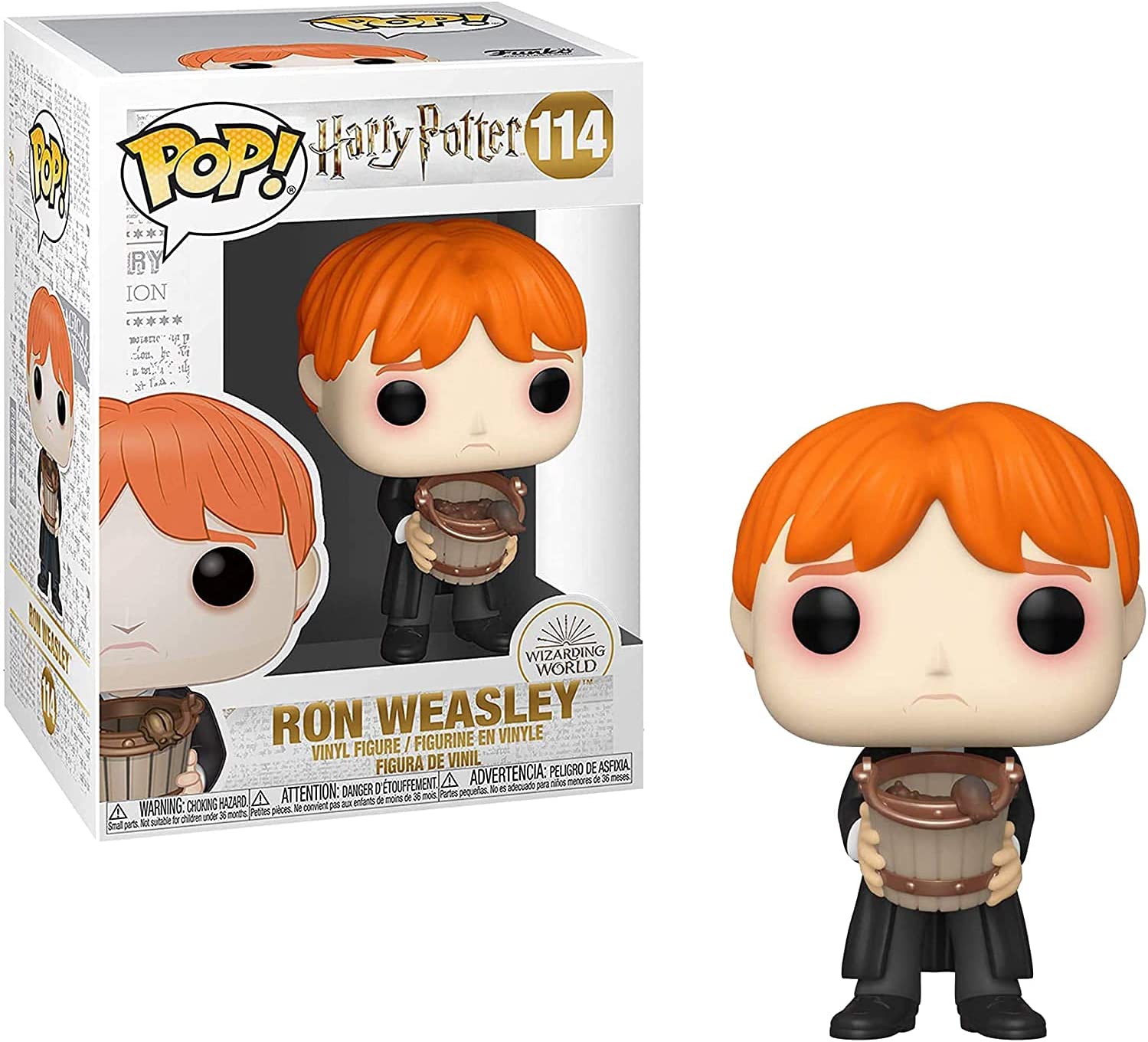 Harry Potter Ron Weasley Puking Slugs with Bucket Collectible Figure #114 - Perfect for Harry Potter Fans, Movie Memorabilia Collectors, and Themed Party Decorations