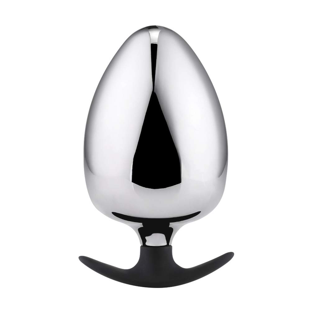 Romi Large Metal Anal Plug - Heavy Duty Stainless Steel Butt Plug for Men & Women - Extra Size for Advanced Users - Perfect for BDSM, Anal Training & Sensual Play