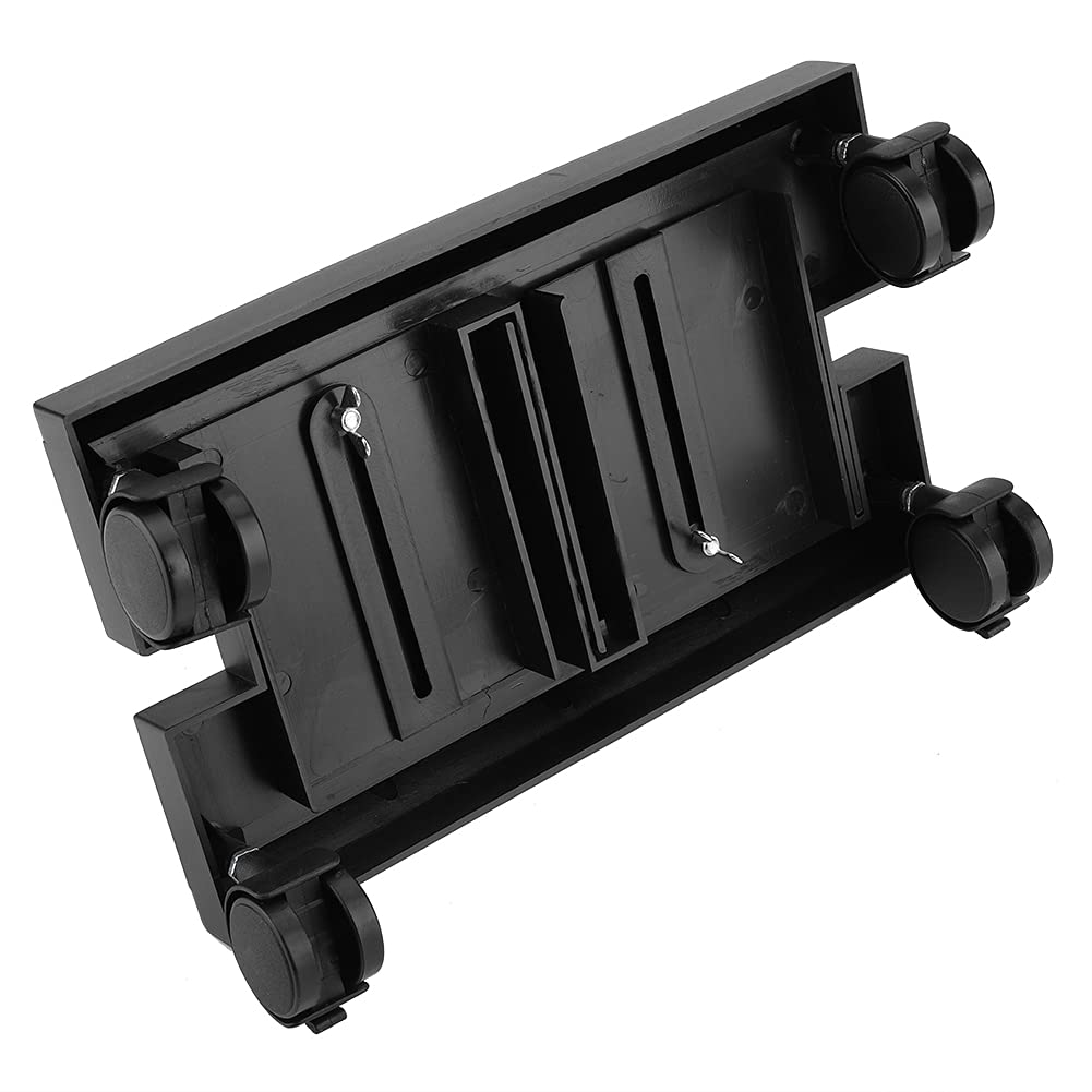 Zerodis Adjustable Removable Computer Case Bracket - Universal Desktop PC Stand Holder with Brake for Secure Storage (Black) - Perfect for Office, Gaming & Home Workspace Organization