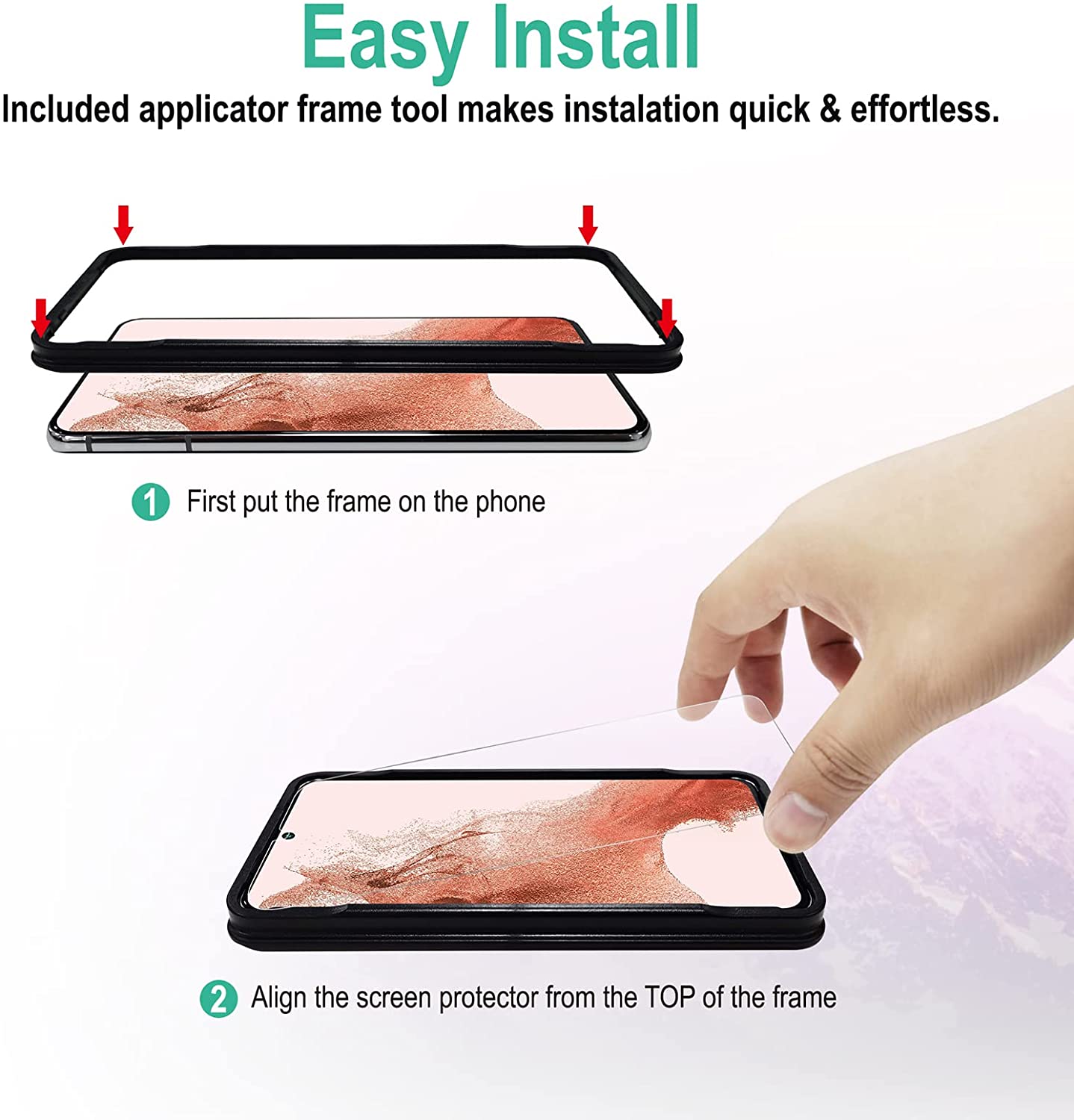 Galaxy S22 Plus Screen Protector - 9H Hardness Tempered Glass with HD Clarity & Anti-Scratch - Perfect for Gaming, Work & Daily Use