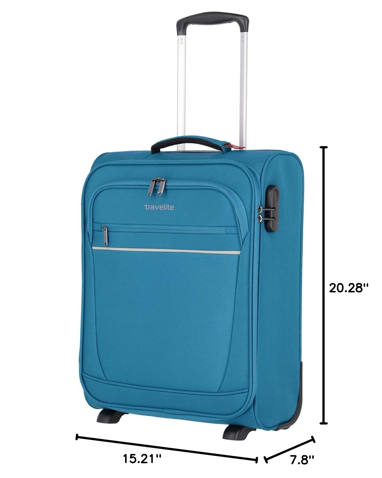 Turquoise 52cm Hand Luggage Carry-On Suitcase - Perfect for Air Travel, Weekend Getaways & Business Trips