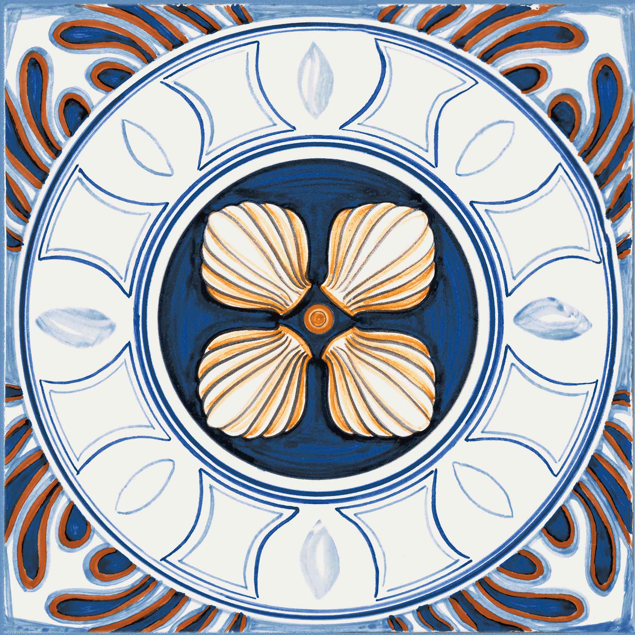 Vita Sole Mix Spanish Encaustic Tile - Handmade Cement Floor & Wall Tiles for Kitchen, Bathroom, Patio & Outdoor Decor