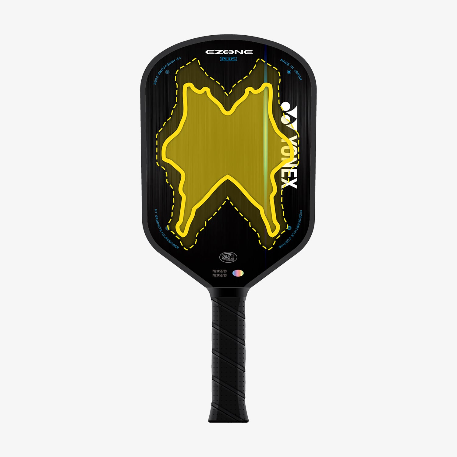 Yonex Ezone Plus Midweight Pickleball Paddle - Carbon Fiber Face with Shock Absorbing Core - Perfect for Competitive Play & Recreational Games (Black)