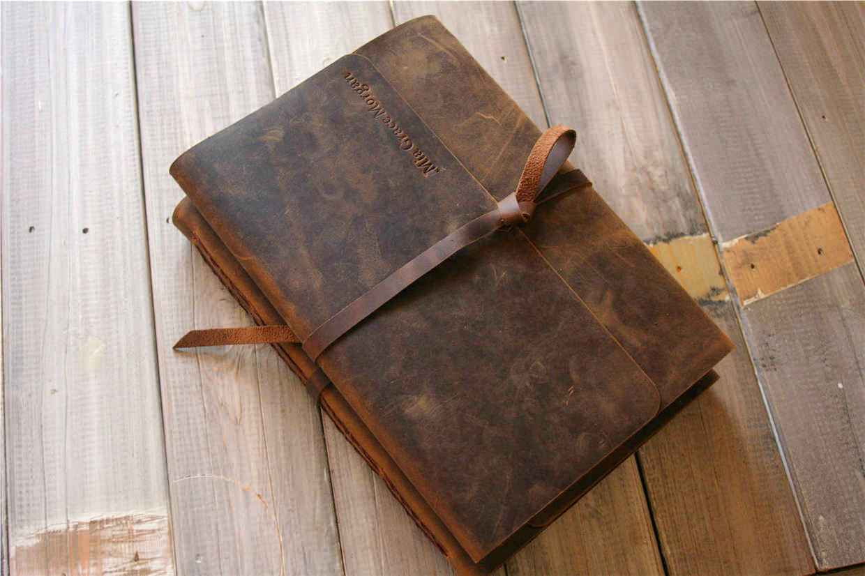 Personalized Leather Wedding Photo Album 4x6 - Handmade Customizable Guest Book for Bridal Shower, Anniversary & Couple Gifts - Perfect for Preserving Memories