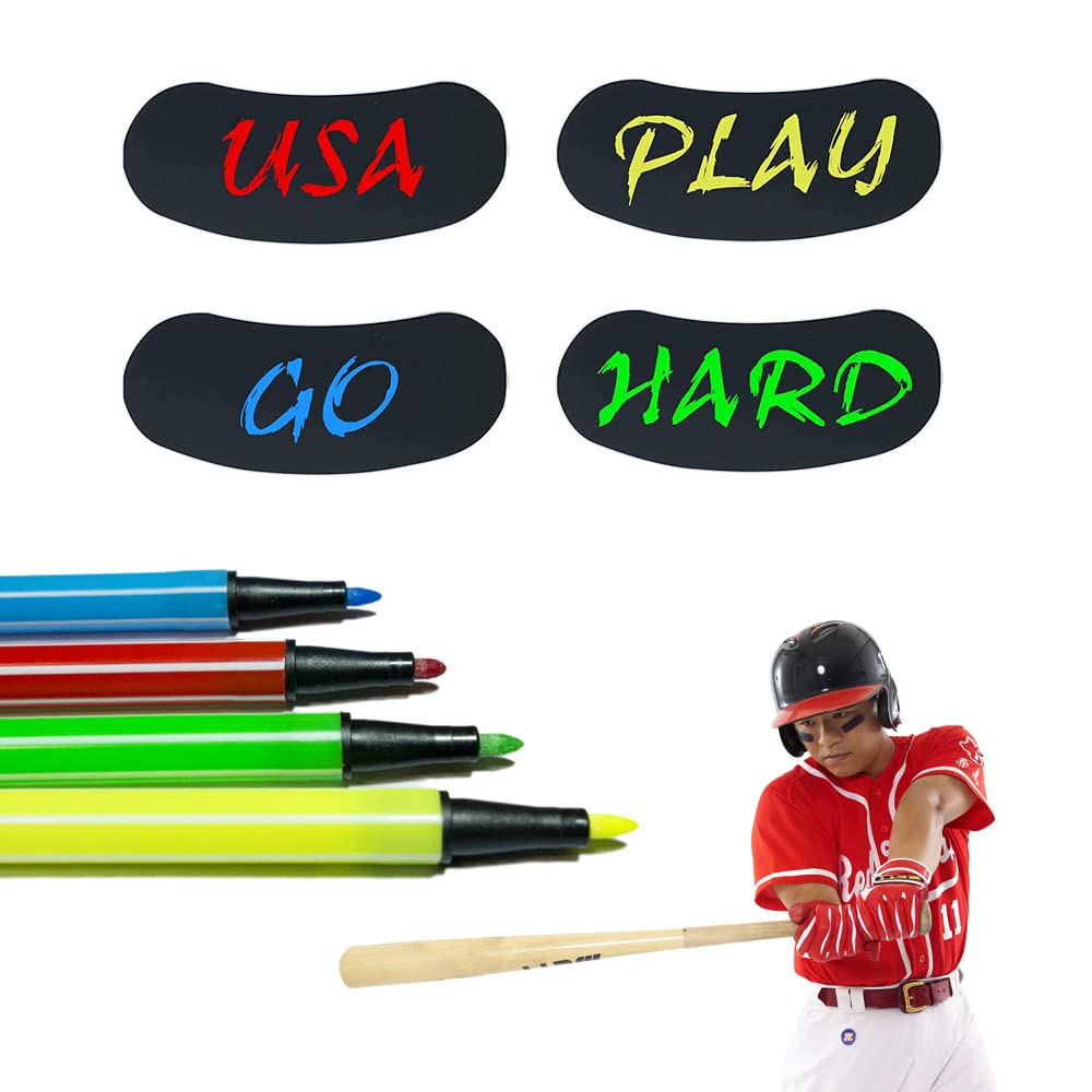 **60 Pairs Kids Eye Black Stickers - Breathable Sports Eyeblack Strips for Baseball, Football, Softball & Lacrosse - Perfect for Game-Day, Sports Parties & Fan Events**