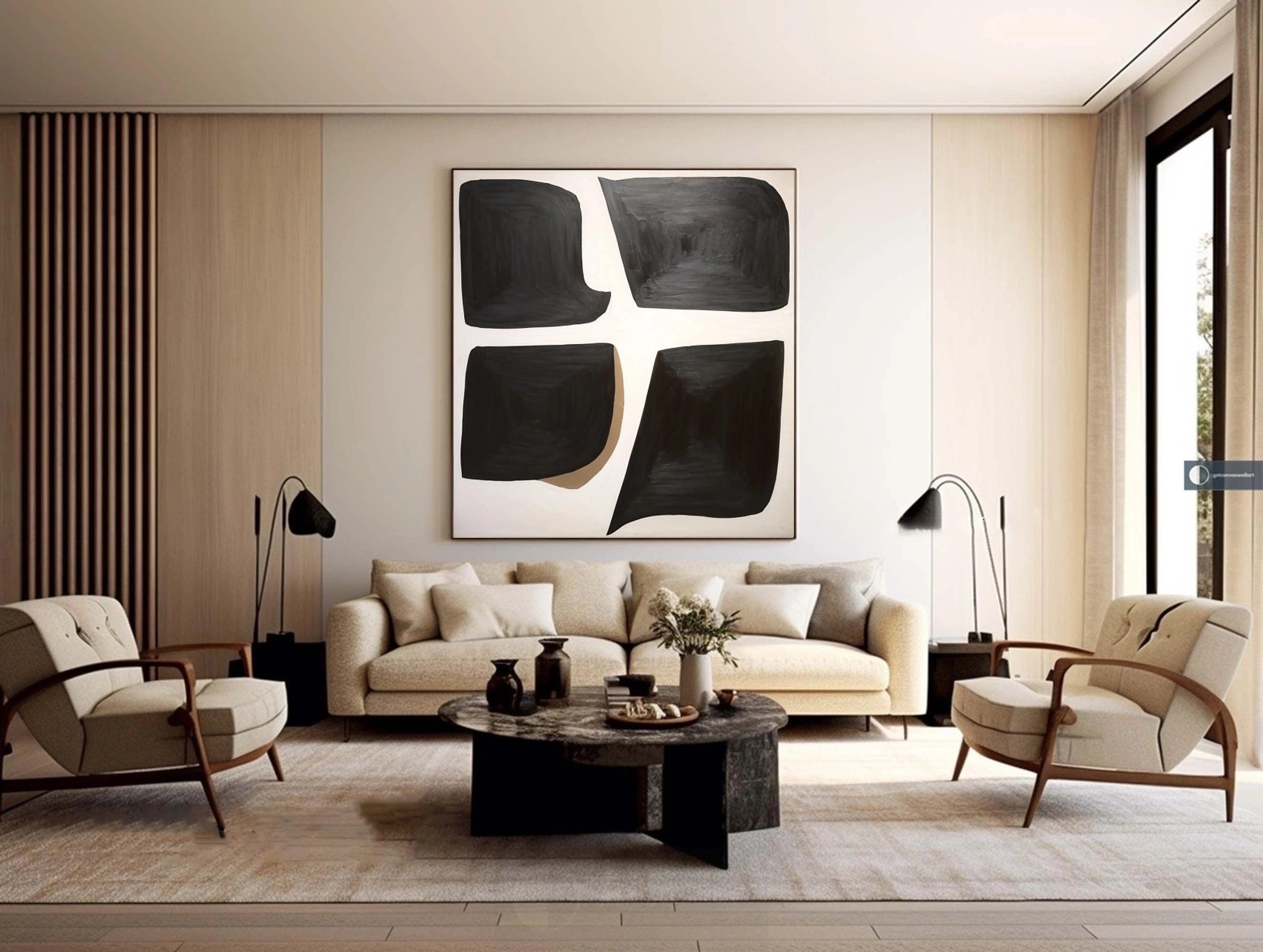 Abstract Tranquility Art Painting #WS103 - Modern Canvas Wall Decor for Living Room, Bedroom & Office - Perfect for Home & Office Decor