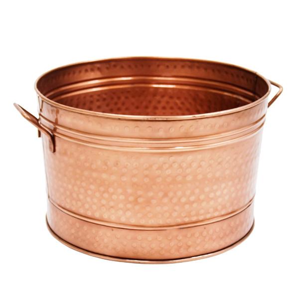 Hammered Copper Plated Bathtub - Vintage Style Freestanding Soaking Tub for Bathroom & Spa Relaxation