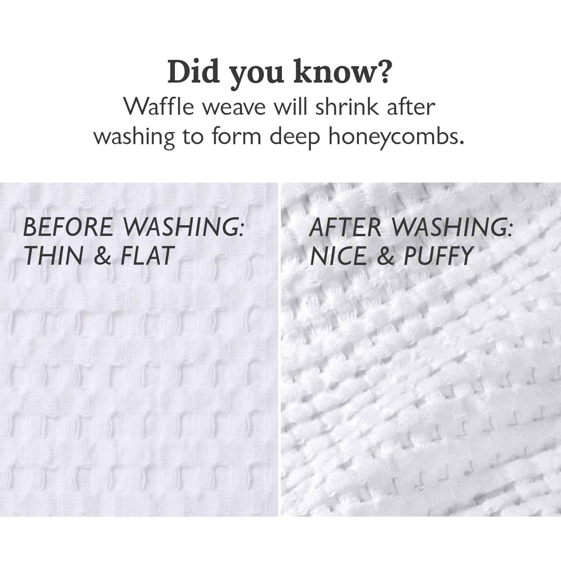 GILDEN TREE Quick Dry Waffle Towels - Exfoliating Washcloths for Face & Body | Soft & Absorbent | Modern Style (White) | Perfect for Spa, Gym & Travel